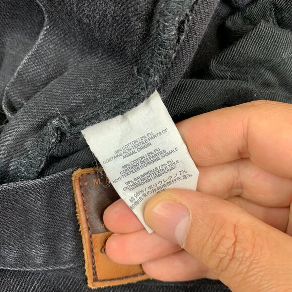 J Crew Mens Pants 36 Black Denim Jeans 484 Stretch Slim Tapered Luxury 36x27 - Picture 9 of 13